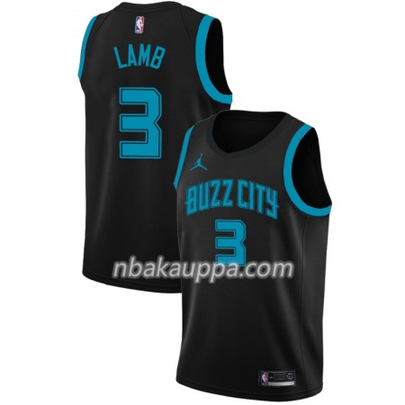 Charlotte Hornets Jeremy Lamb 3 2018-19 Jordan Brand City Edition Musta Pelipaidat Swingman - Miesten